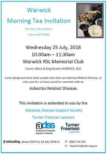 Warwick asbestos morning tea | Turner Freeman Lawyers