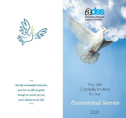 2020 Asbestos Support Society ecumenical service invite | Turner Freeman Lawyers