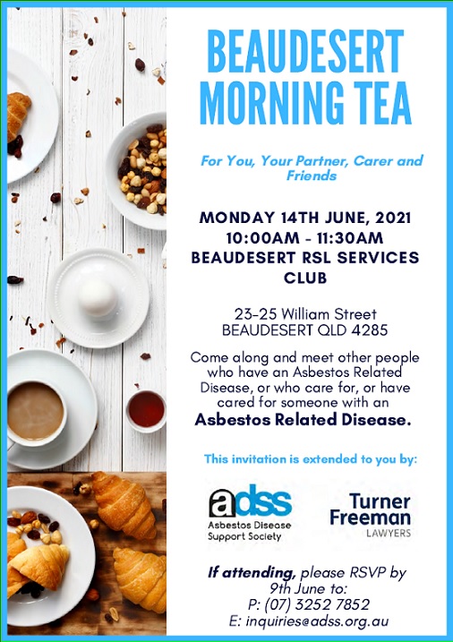 beaudesert asbestos morning tea invite | Turner Freeman Lawyers