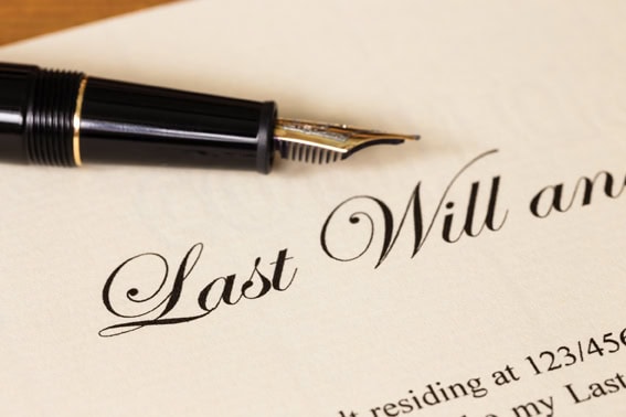 Last will and testament legal document