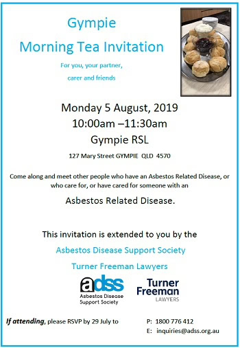 Turner Freeman Lawyers asbestos morning tea in Gympie