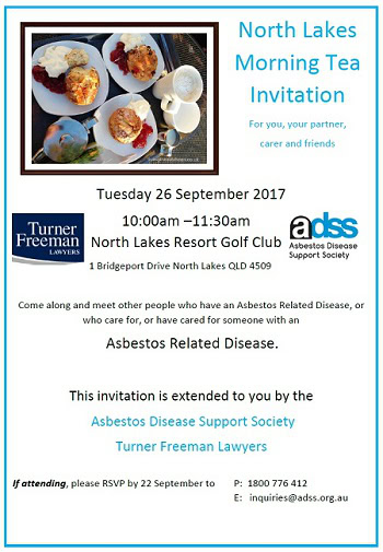 North Lakes asbestos diseases morning tea | Turner Freeman Lawyers QLD
