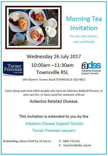Asbestos morning tea Townsville with Turner Freeman Lawyers