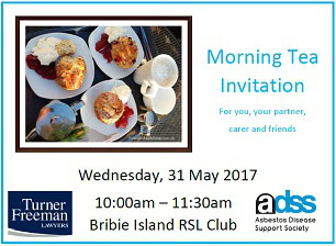 Bribie Island Asbestos morning tea Turner Freeman Lawyers QLD
