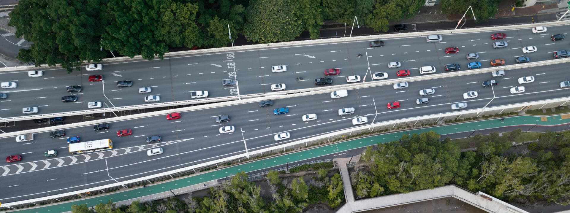 Cars driving on freeway