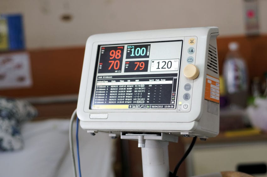 Hospital heart rate virus monitor
