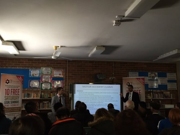 Nathan and Richard presenting at the seminar | Turner Freeman Lawyers