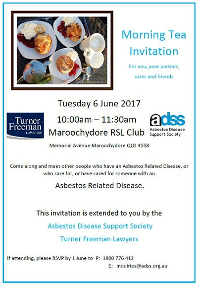 Turner Freeman Lawyers Maroochydore asbestos morning tea