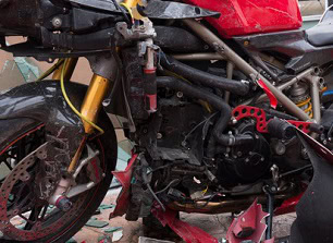 Motorbike accident injury