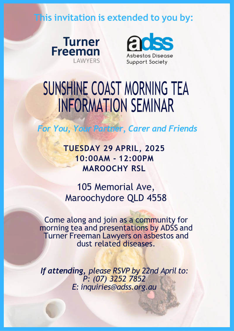 Sunshine Cost ADSS Morning Tea Invitation April 2025