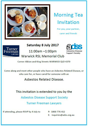 Warwick asbestos morning tea | Turner Freeman Lawyers